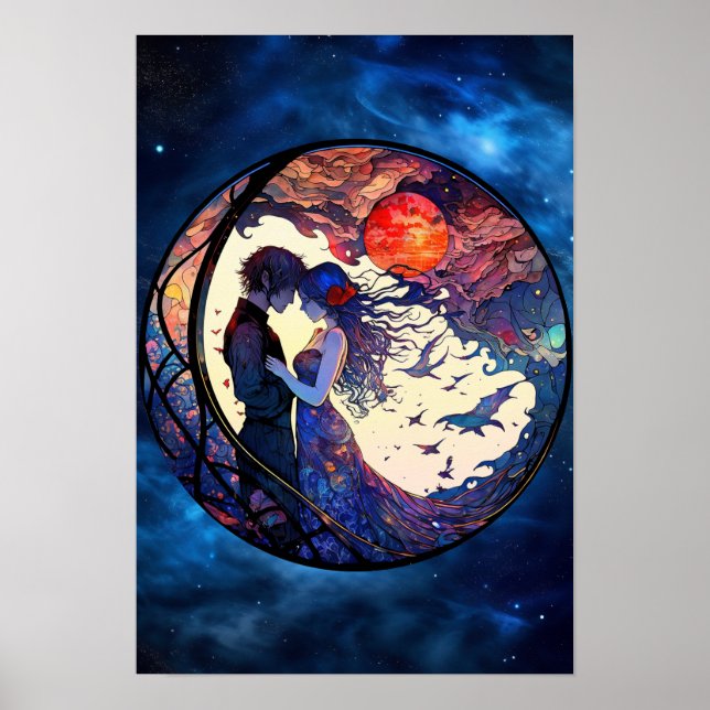 Póster Poster De Vidrio De Pareja Faux (Frente)