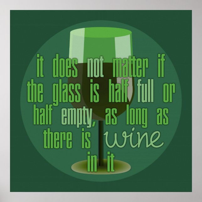 Póster Poster de vidrio de vino (Frente)