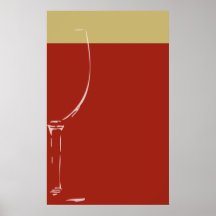Poster de vidrio de vino