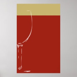 Póster Poster de vidrio de vino