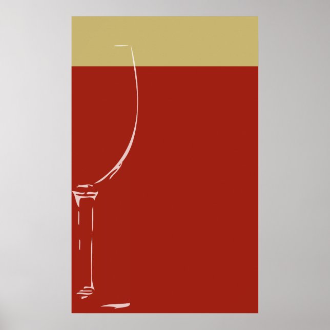 Póster Poster de vidrio de vino (Frente)