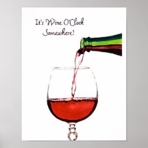 Poster de vino rojo