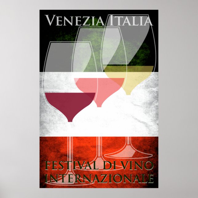 Póster Poster de vinos Italia (Frente)