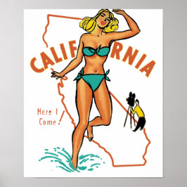 Póster Poster de Vintage California