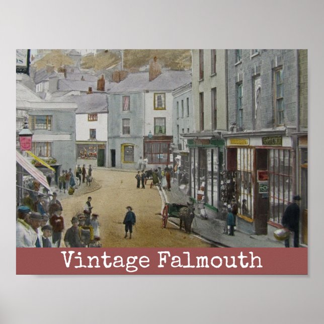 Póster Poster de Vintage Falmouth (Frente)