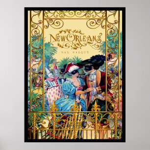 Póster Poster de Vintage New Orleans