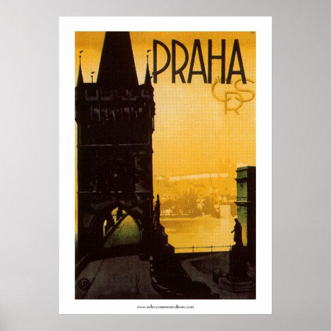 Póster Poster de Vintage Praha (Frente)
