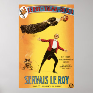 Póster Poster de Vintage Servais Le Roy Magician