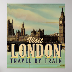Póster Poster de Vintage Visit London
