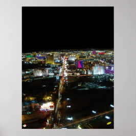 Póster Poster de vista aérea de la franja de Las Vegas