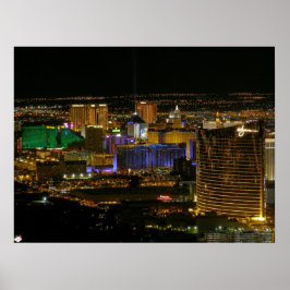 Póster Poster de vista aérea de la franja de Las Vegas