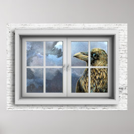 Póster Poster de vista de ventana