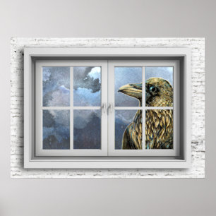 Póster Poster de vista de ventana