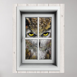 Póster Poster de vista de ventana