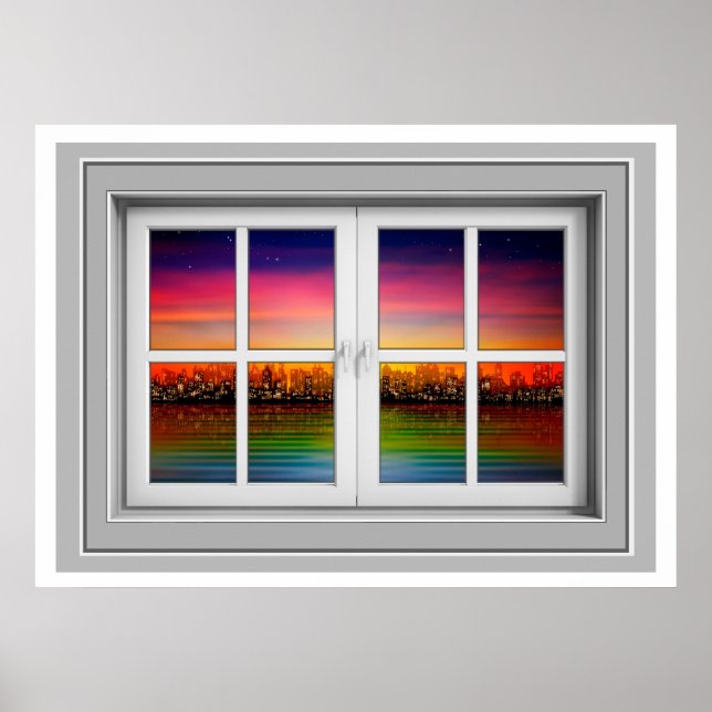 Póster Poster de vista de ventana (Frente)