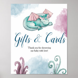 Póster Poster de visualización de Dragon Baby Shower Gift