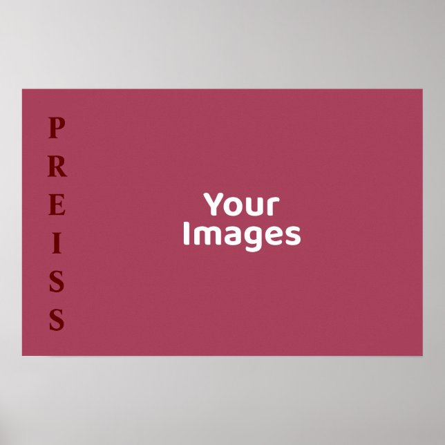 Póster Poster de visualización de foto de nombre de famil (Frente)