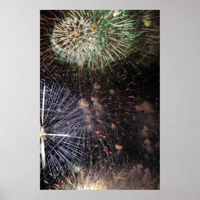 Póster Poster de visualización de fuegos artificiales (Frente)