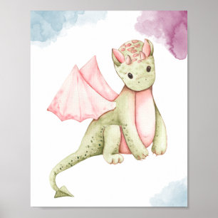 Póster Poster de visualización de Patel Rosa y Dragón Ver