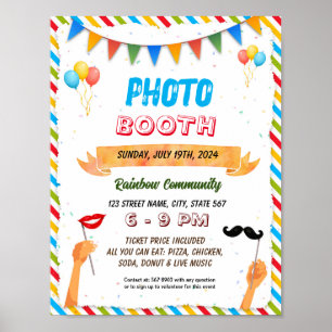 Póster Poster de volantes de eventos escolares en cabina 
