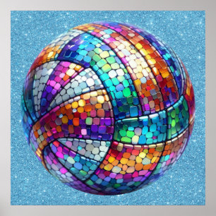 Póster Poster de voleibol disco