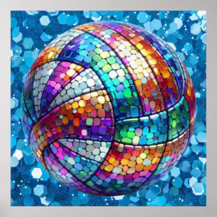 Póster Poster de voleibol disco