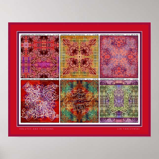 Póster Poster de volúmenes y festones (Frente)