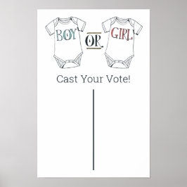 Póster Poster de voto por revelación de género