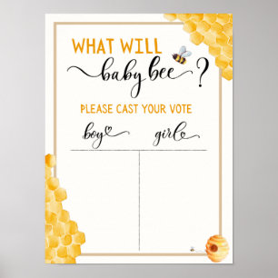 Póster Poster de voto por revelación de sexo para bebes