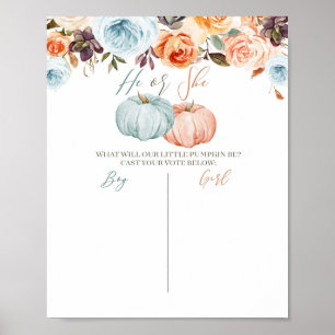 Póster Poster de voto ruidoso y floral