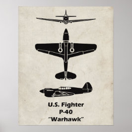 Póster Poster de Warhawk P-40