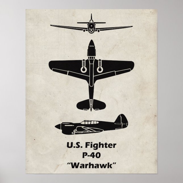Póster Poster de Warhawk P-40 (Frente)