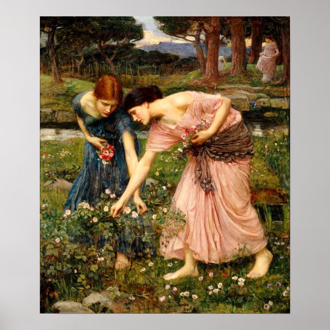 Póster Poster de Waterhouse Gather Ye Rosebuds (Frente)