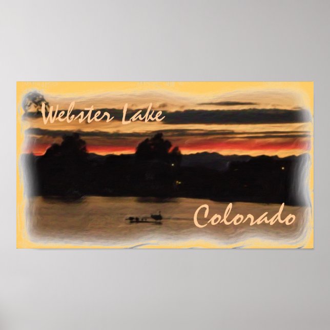 Póster Poster de Webster Lake Colorado (Frente)