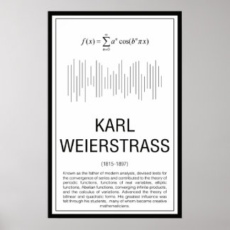 Póster Poster de Weierstrass