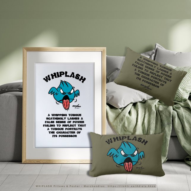 Póster Poster de Whiplash por la poeta Adiela Akoo (WHIPLASH Pillows & Poster by Poet Adiela Akoo. Shop the matching mugs, totes & tees too. Get it now!)