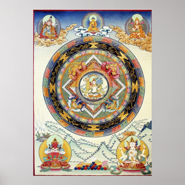 Póster Poster de White Tara Mandala (Frente)