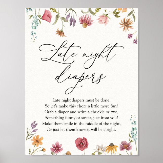 Póster Poster de Wildflower Late Night Diapers (Frente)