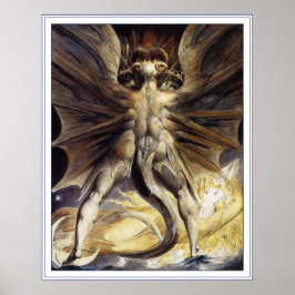 Póster Poster de William Blake Print: Great Red Dragon