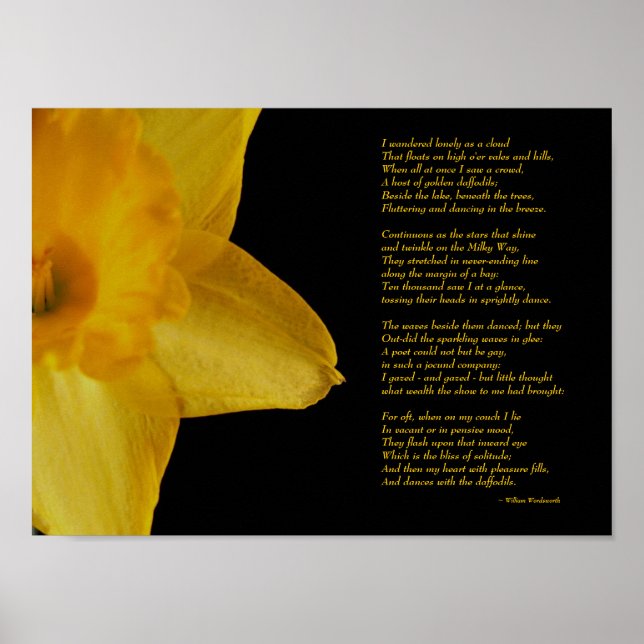 Póster Poster de William Wordsworth Daffodils (Frente)
