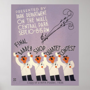 Póster Poster de WPA, Cuarteto de la Tienda de Barras, Pú