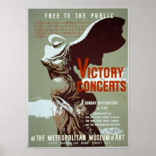 Póster Poster de WPA del concierto de la victoria