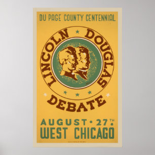 Póster Poster de WPA del vintage del discusión de Lincoln