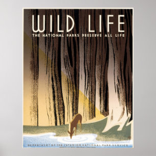 Póster Poster de WPA para los parques nacionales