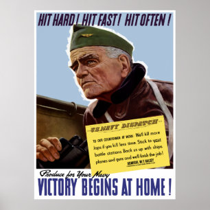 Póster Poster de WW2 Bull Halsey
