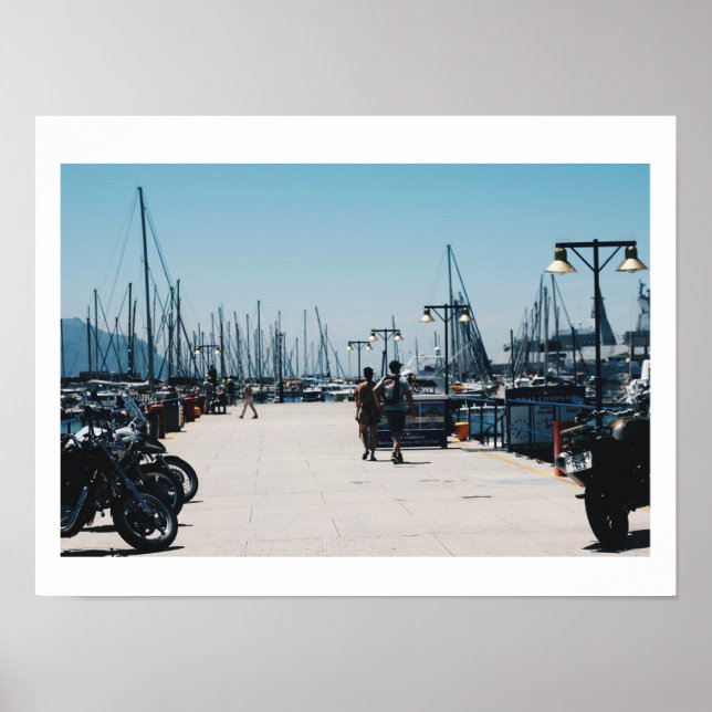 Póster Poster de Yates del muelle de Simon's Town (Frente)