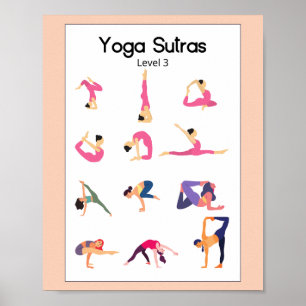 Póster Poster de yoga de nivel 3