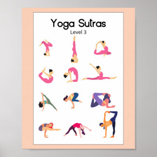 Póster Poster de yoga de nivel 3