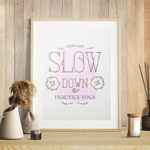 Póster Poster de yoga de práctica lenta