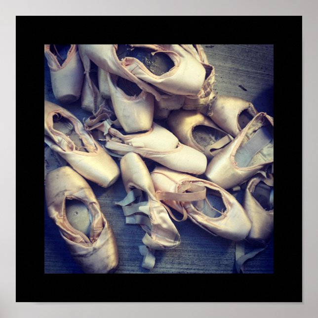 Póster Poster de zapata de punta de 12" x 12" (Frente)